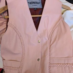 NWT Leather motorcycle chaps & vest